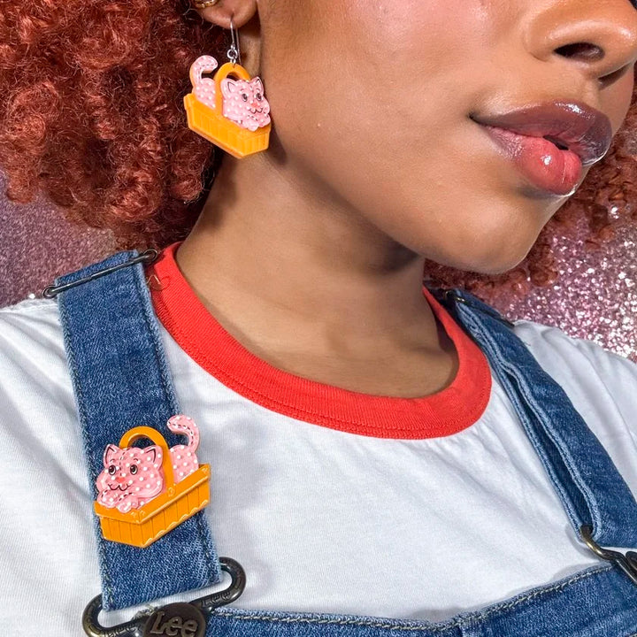 ERSTWILDER | BROOCHES | Cozy Custard Cat Mini Brooch