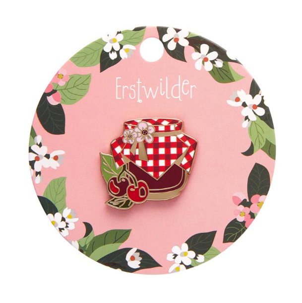 ERSTWILDER | ENAMEL PIN | Black Cherry Bounce Enamel Pin