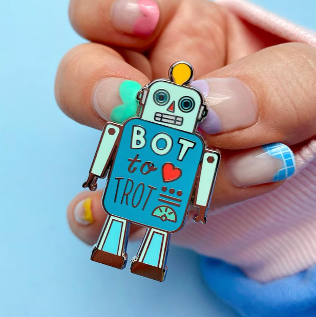 ERSTWILDER | ENAMEL PIN | Bot To Trot Enamel Pin