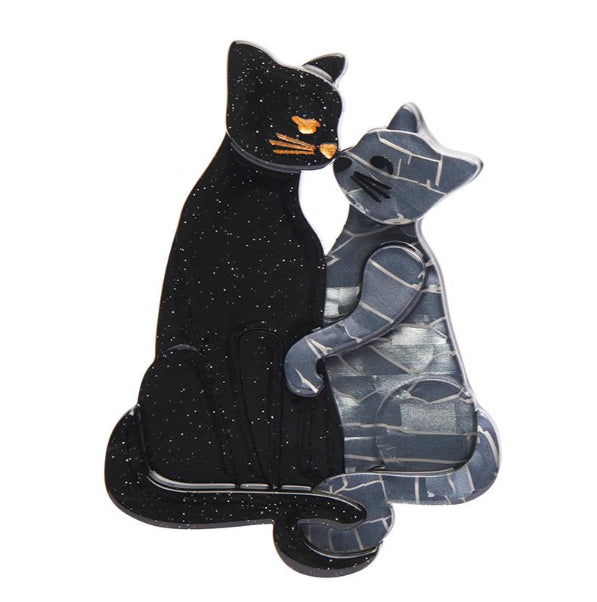 ERSTWILDER | BROOCHES | Feline Embrace Brooch