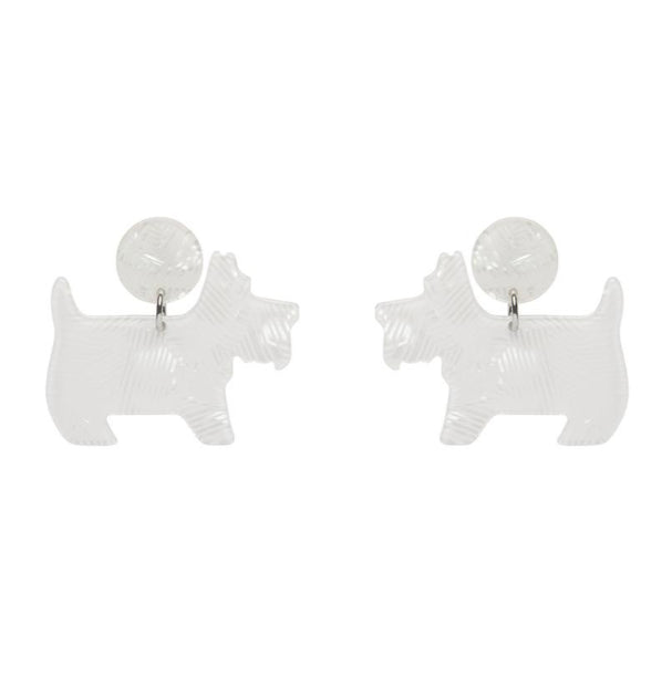 ERSTWILDER | EARRINGS | Terrier Textured Resin Drop Earrings - White