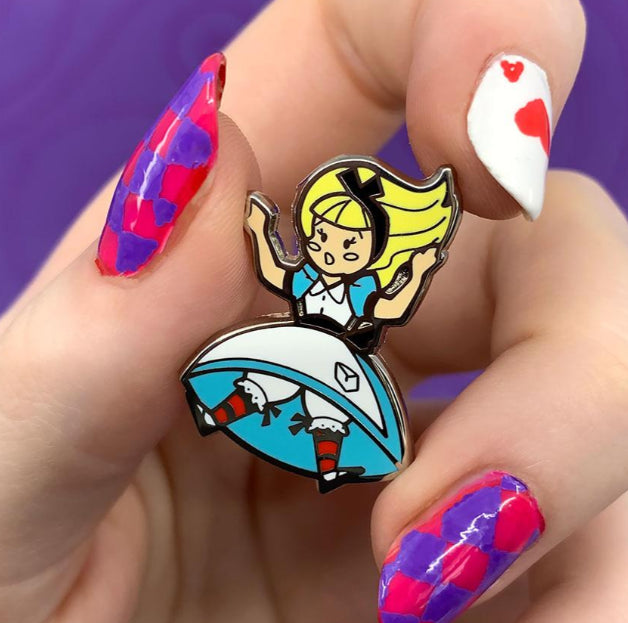 ERSTWILDER | ENAMEL PIN | Alice Down The Rabbit Hole Enamel Pin
