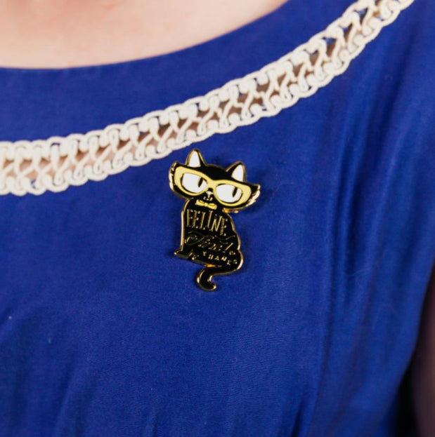 ERSTWILDER | ENAMEL PIN | Feline Fine Enamel Pin