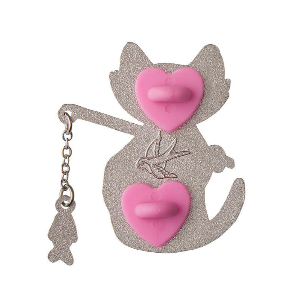 ERSTWILDER | ENAMEL PIN | Cat Got Your Tongue Enamel Pin