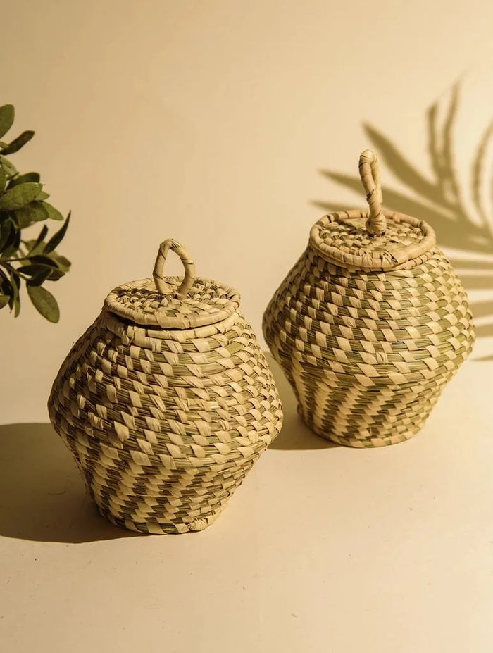 HANDMADE | House Basket | With Lid