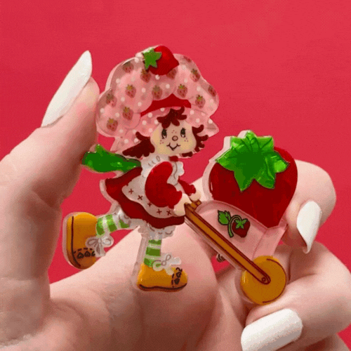 ERSTWILDER | BROOCH | Strawberry Wheelbarrow Brooch