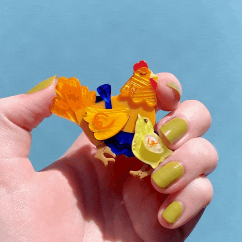 ERSTWILDER | BROOCH | Mother Hen Knows Best Brooch