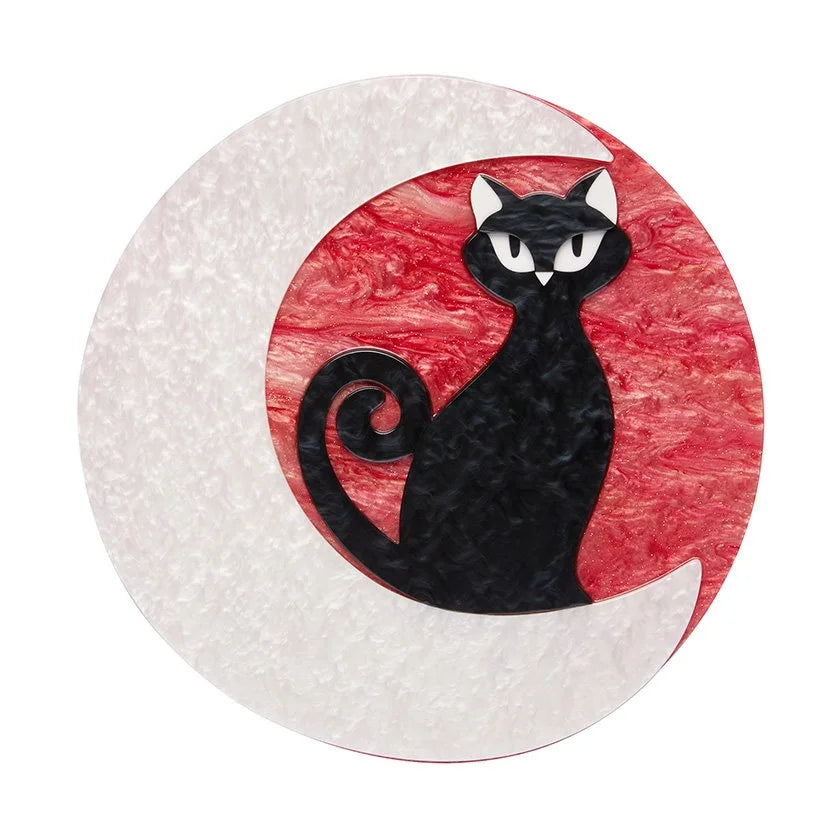 ERSTWILDER | EARRINGS | Cara the Halloween Kitty Wall Art