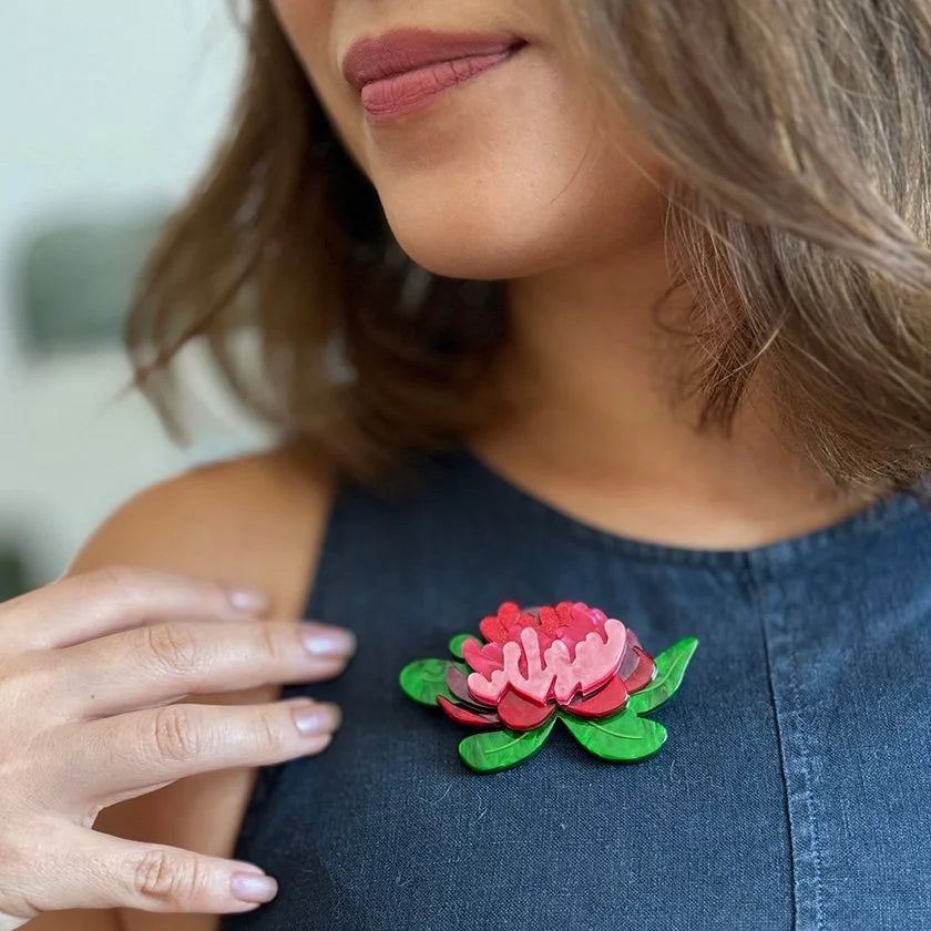 ERSTWILDER | BROOCHES | Seen from Afar Waratah Brooch