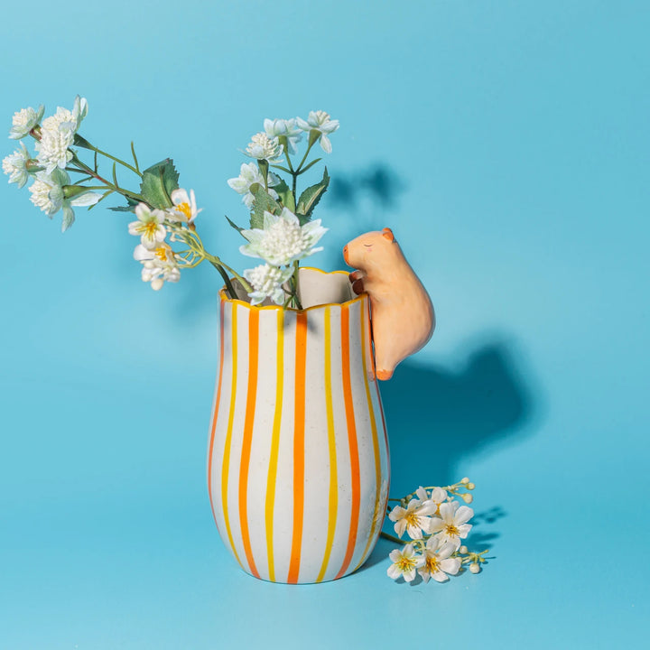 Peeking Capybara Vase by Sass &amp; Belle — additional view 5