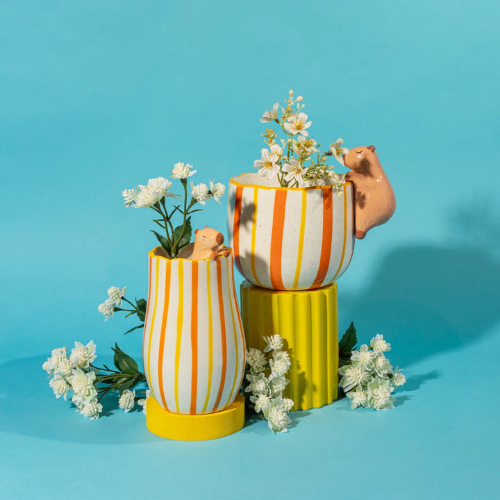 Peeking Capybara Vase by Sass &amp; Belle — additional view 7