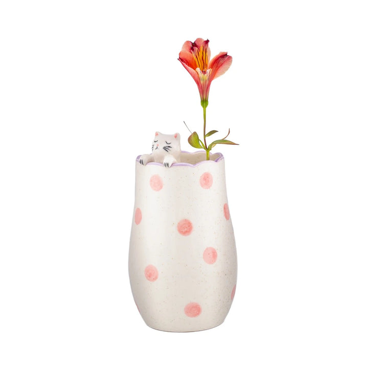 Peeking Cat Vase by Sass &amp; Belle — additional view 4