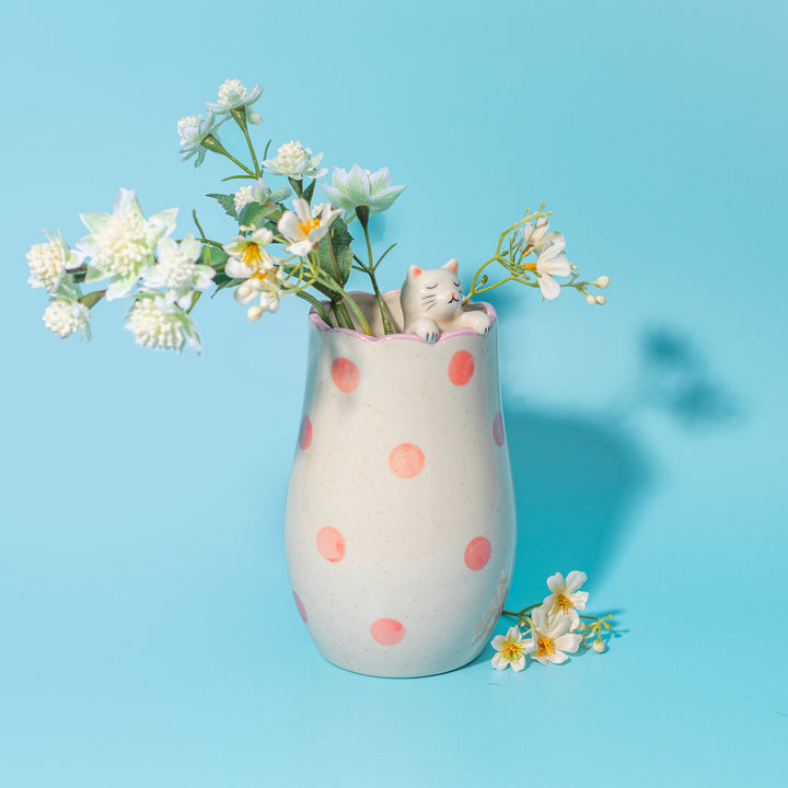Peeking Cat Vase by Sass &amp; Belle — additional view 5