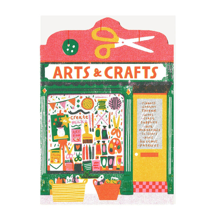 Art Shop Shaped Card by The Printed Peanut — product view