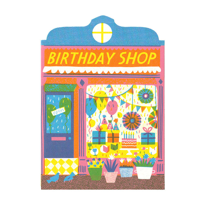 Birthday Shop Shaped Card by The Printed Peanut — product view