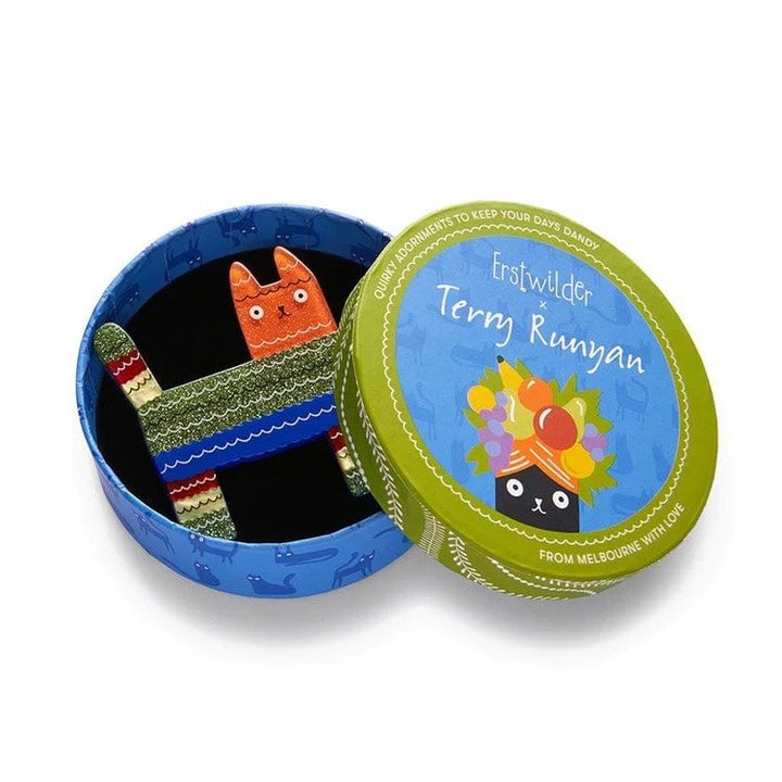 ERSTWILDER | BROOCHES | Piñata Cat Brooch