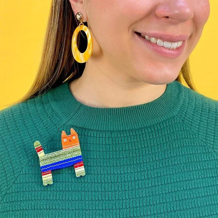 ERSTWILDER | BROOCHES | Piñata Cat Brooch