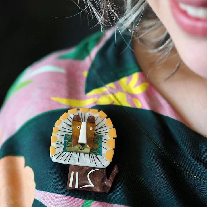 ERSTWILDER | BROOCHES | A Lion Named Roar Brooch