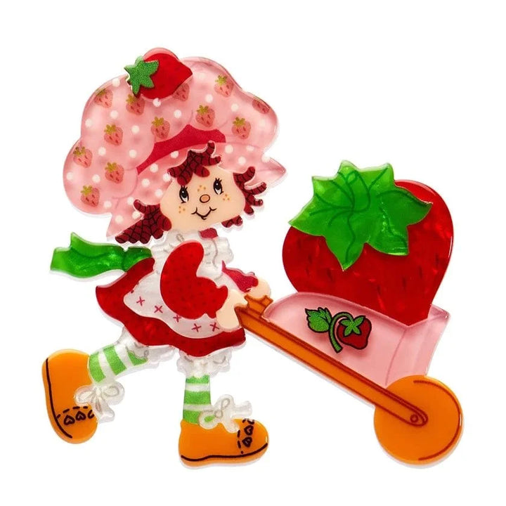 ERSTWILDER | BROOCH | Strawberry Wheelbarrow Brooch