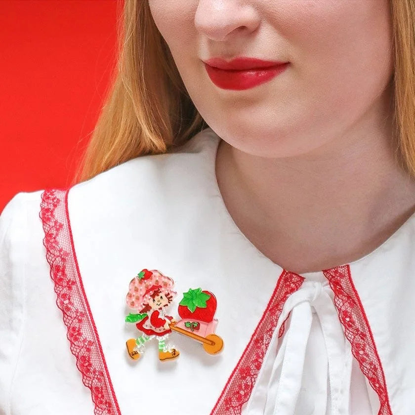 ERSTWILDER | BROOCH | Strawberry Wheelbarrow Brooch