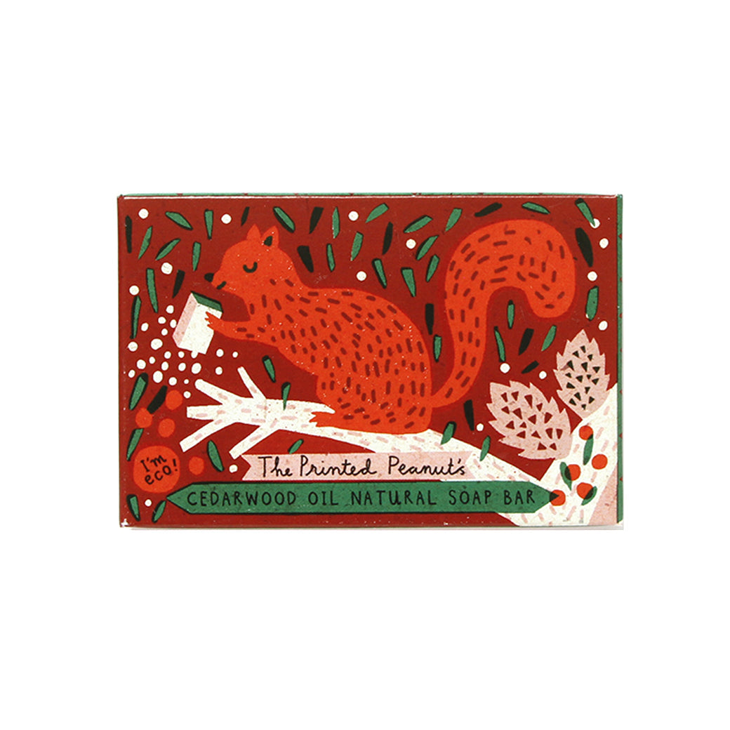Cedarwood Natural Handmade Soap Bar by The Printed Peanut — product view