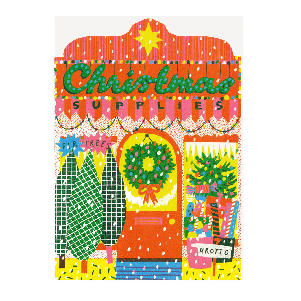 Christmas Shop Shaped Card by The Printed Peanut — product view