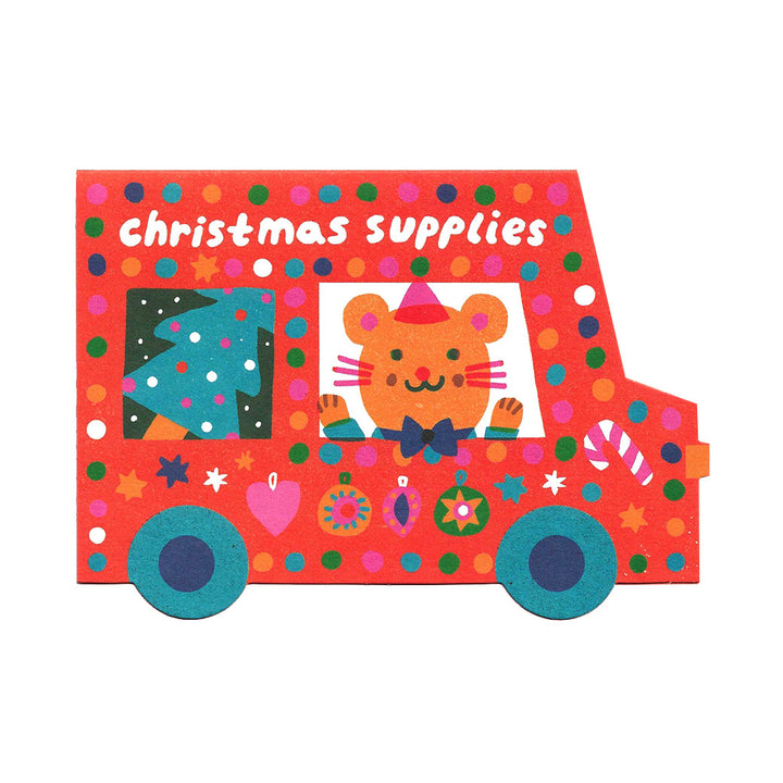 Christmas Van Shaped Card by The Printed Peanut — product view