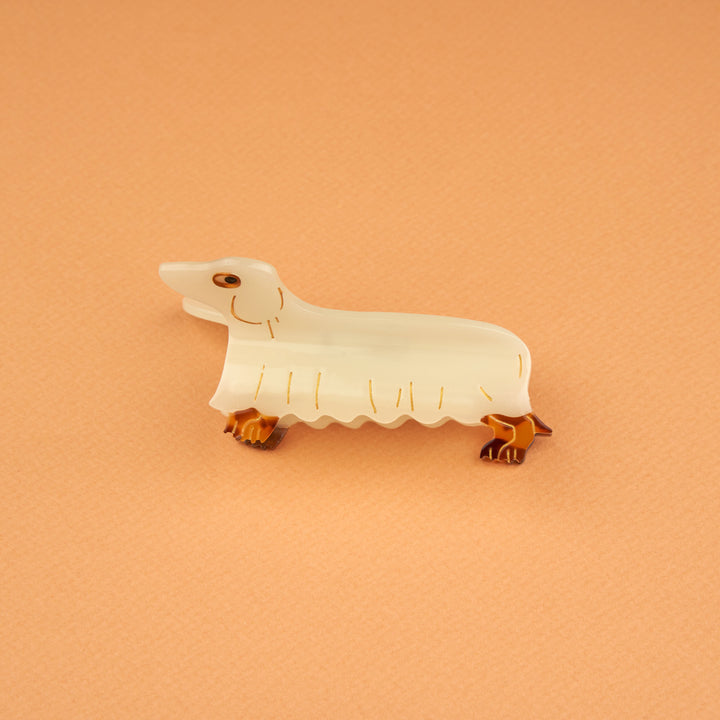 Ghost Dachshund Hair Claw by Coucou Suzette — product view