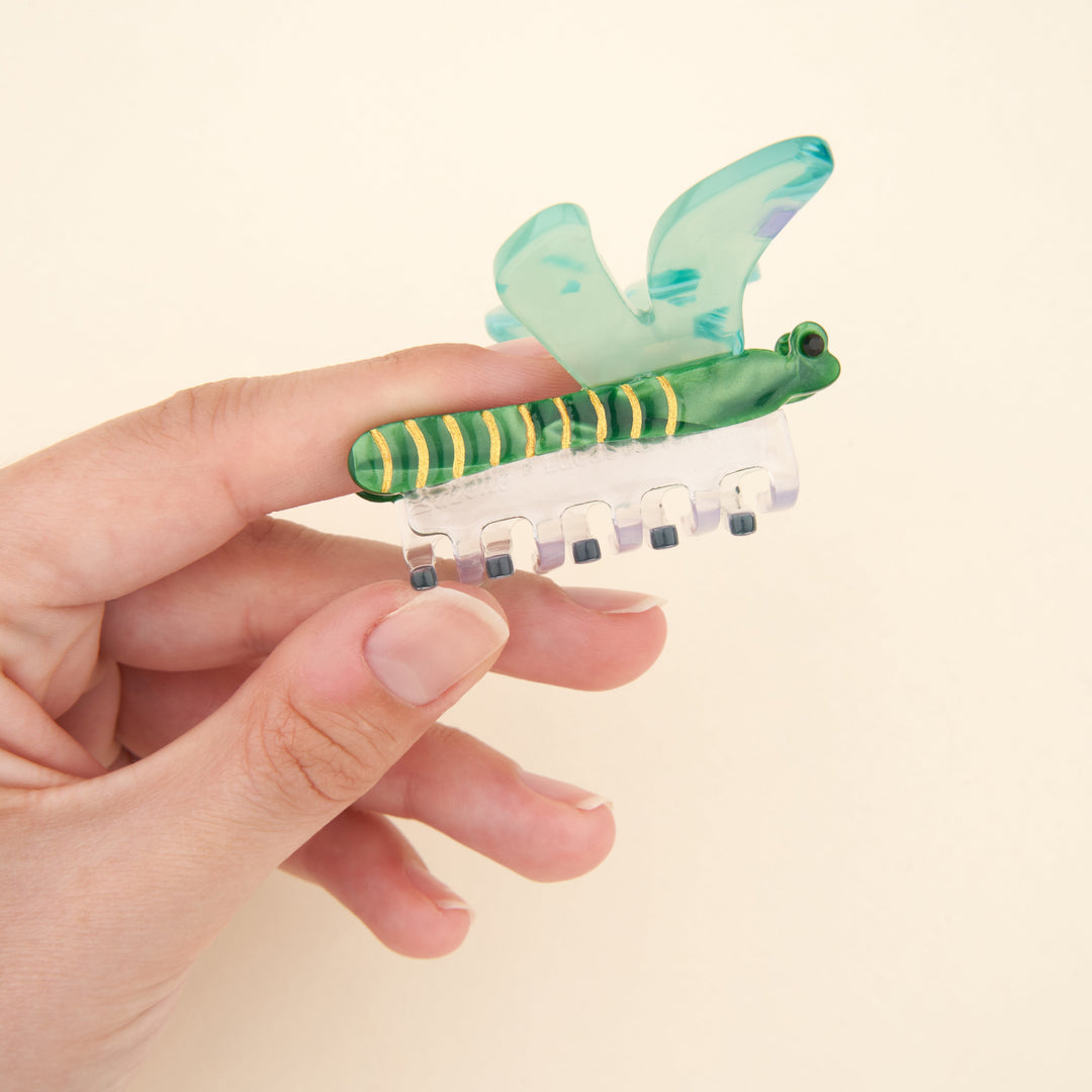 Green Dragonfly Hair Claw by Coucou Suzette — product view
