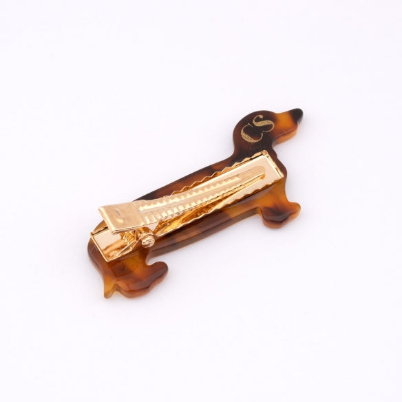 Dachshund Barrette by Coucou Suzette — detail or styling view