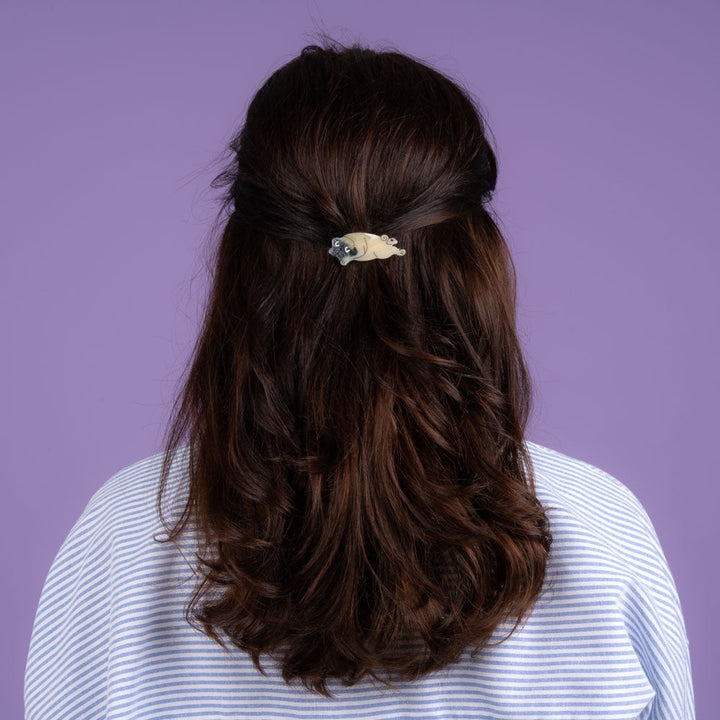 Pug Barrette by Coucou Suzette — detail or styling view