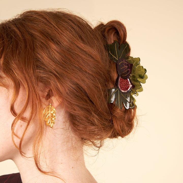 Fig Tree Hair Claw by Coucou Suzette — detail or styling view