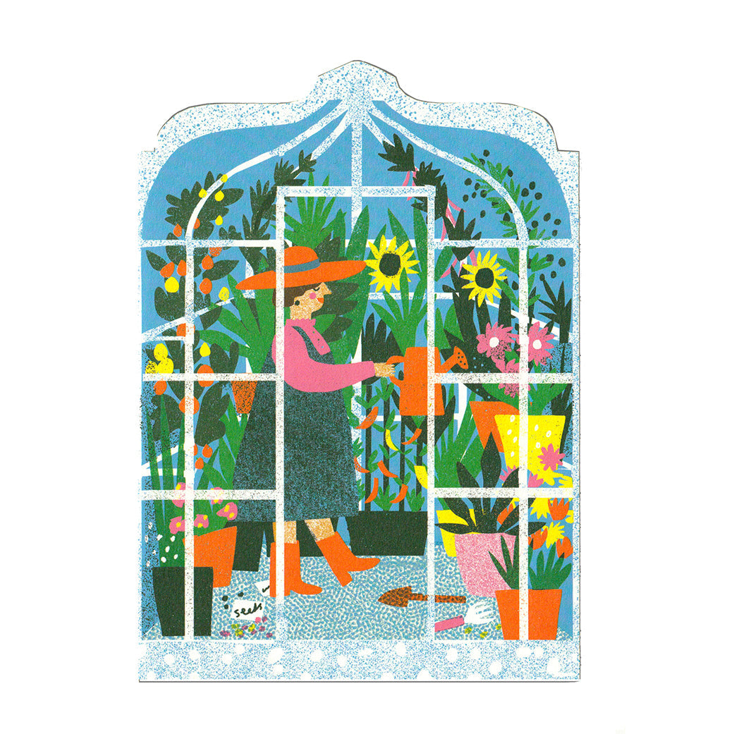 Greenhouse Shaped Card by The Printed Peanut — product view