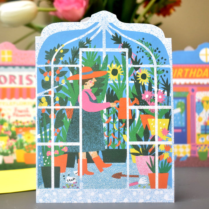 Greenhouse Shaped Card by The Printed Peanut — additional product and styling view