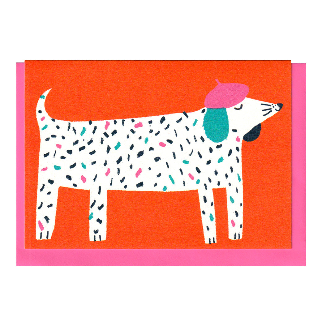 Dog in Hat A6 Card by The Printed Peanut — product view