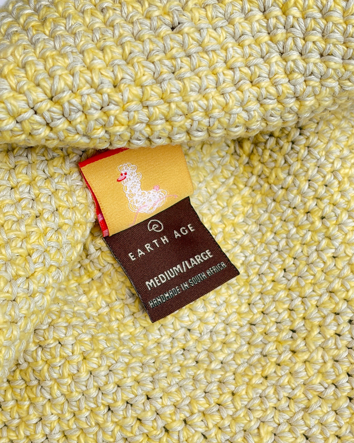 Earth Age x Goosebump Butter Yellow collaboration — collaboration label detail