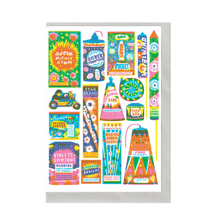 Fireworks Collection A6 Card by The Printed Peanut — product view