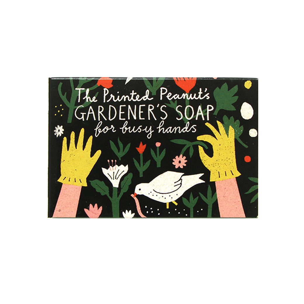 Gardener's Mint & Poppyseed Natural Handmade Soap Bar by The Printed Peanut — product view