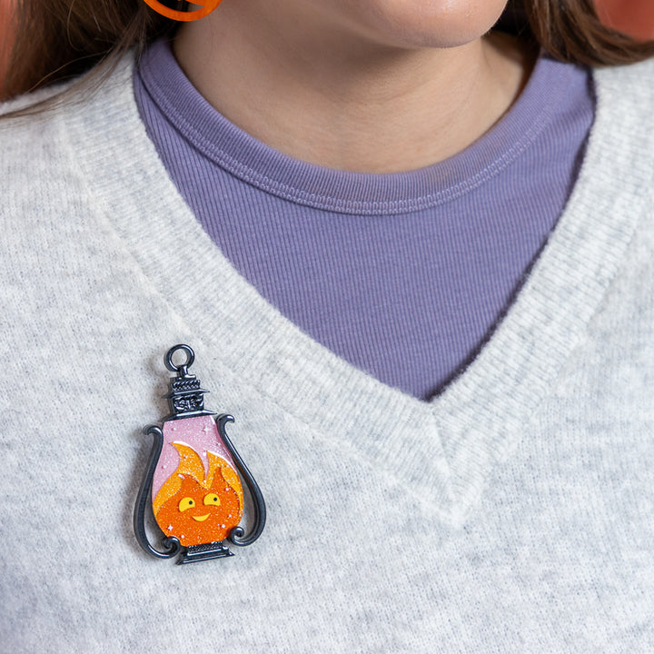 Erstwilder Glow-Up Brooch worn on clothing