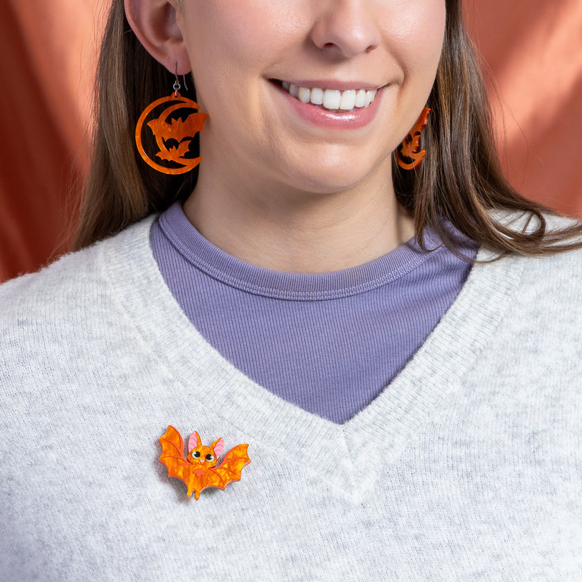 Erstwilder Winging It Simplified Mini Brooch worn on clothing