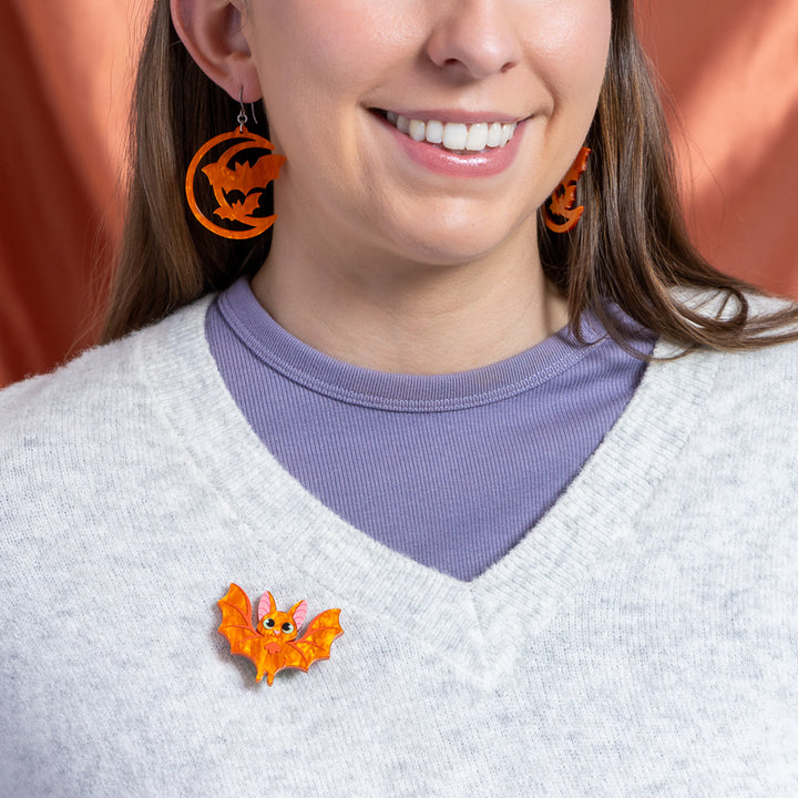 Erstwilder Winging It Simplified Mini Brooch worn on clothing