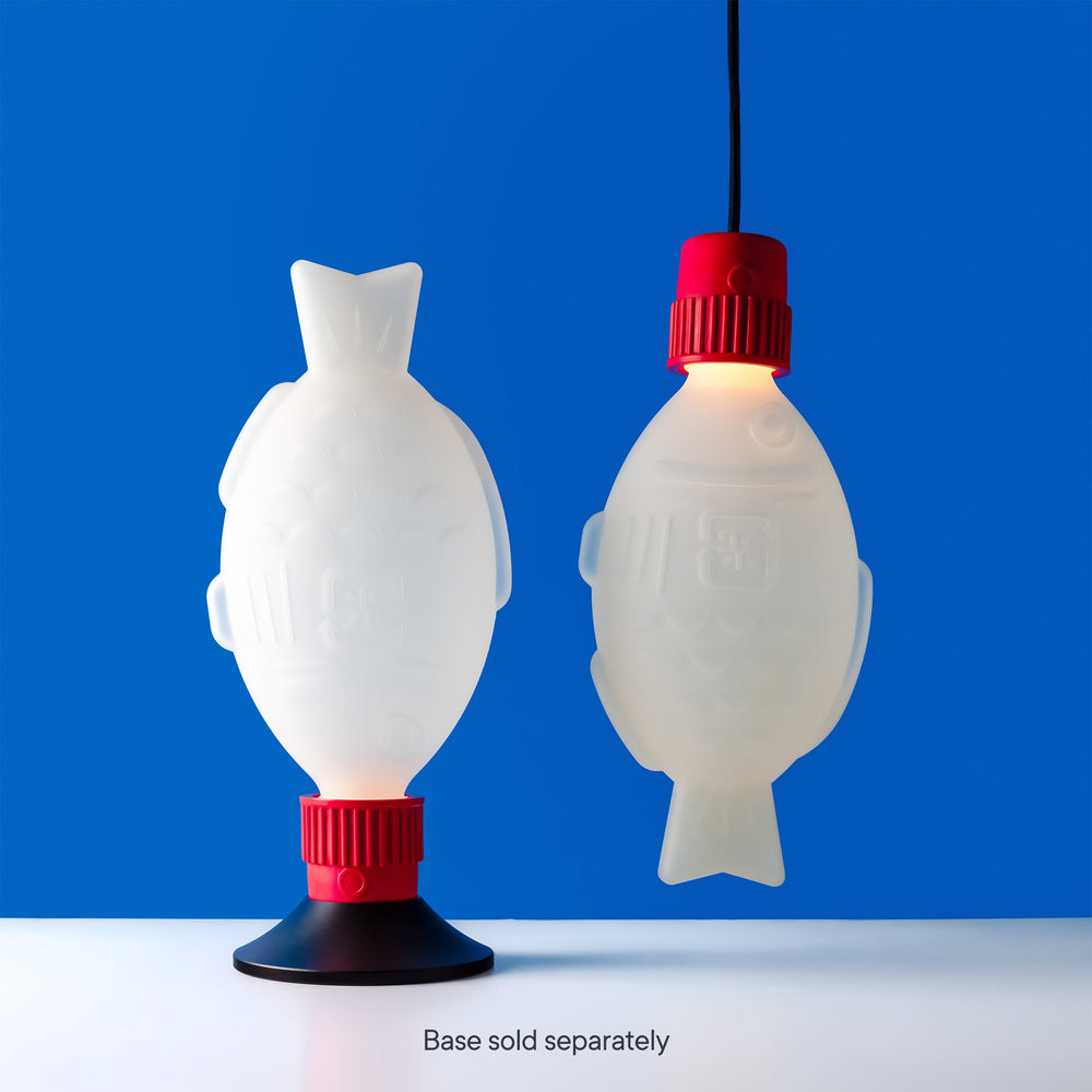Light Soy Flex shown as table and pendant lighting; base sold separately; one lamp supplied