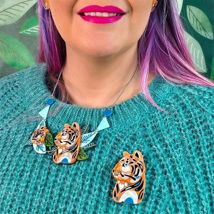 ERSTWILDER | BROOCHES | The Tranquil Tiger Brooch