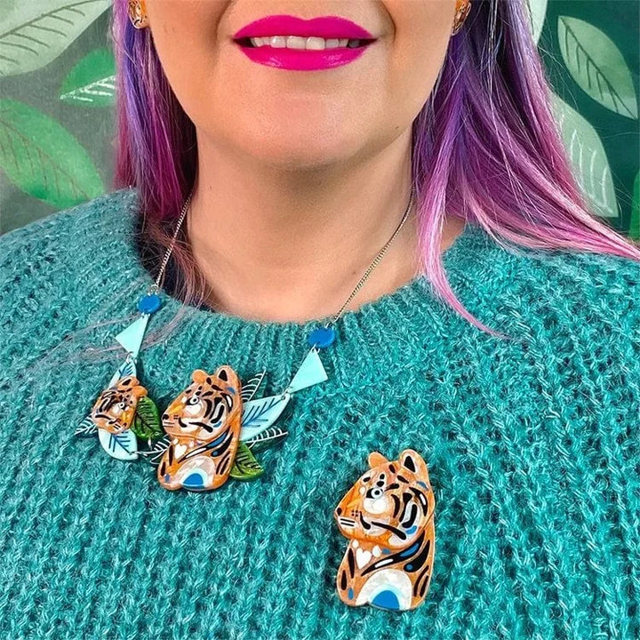 ERSTWILDER | BROOCHES | The Tranquil Tiger Brooch