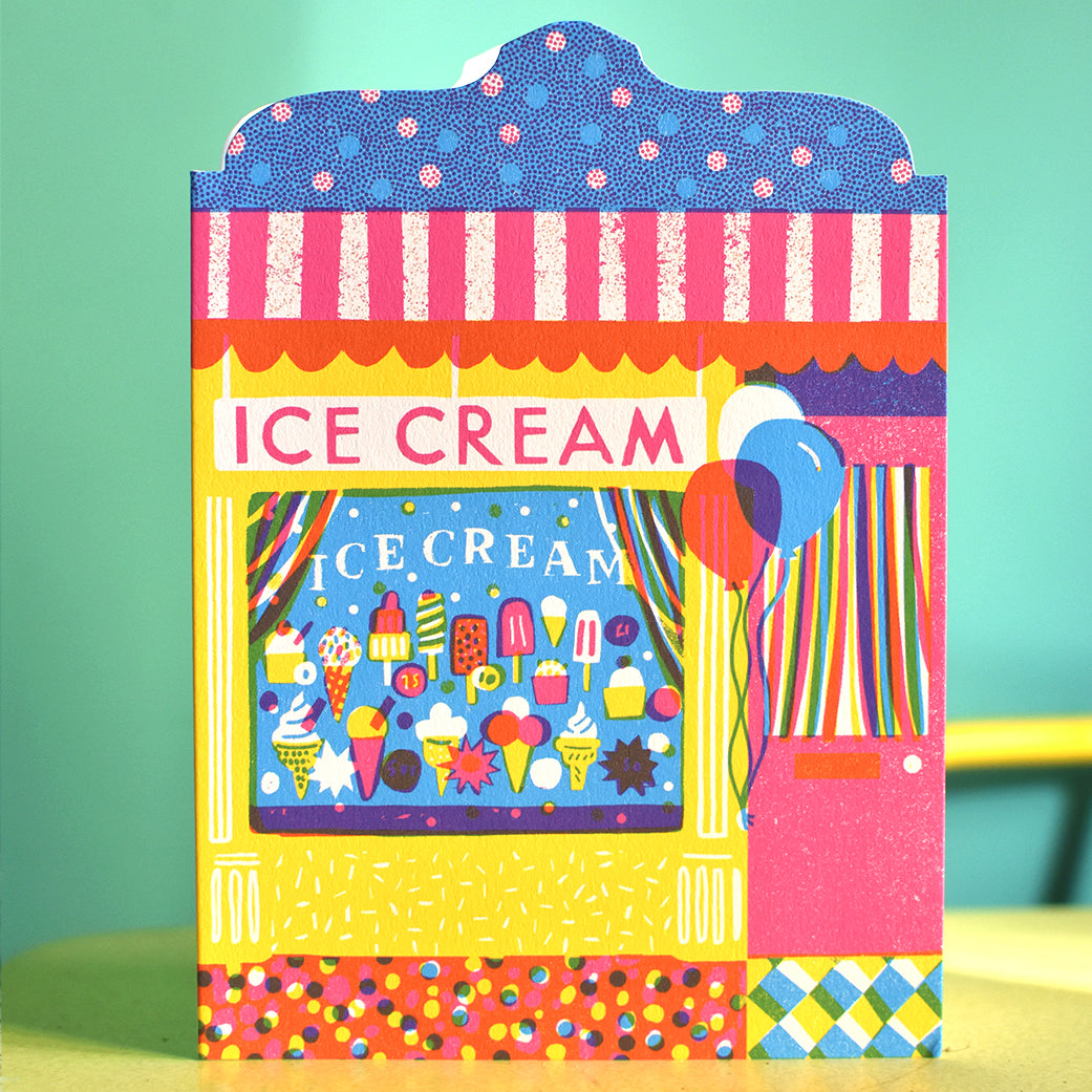 Ice Cream Shop Shaped Card by The Printed Peanut — additional product and styling view