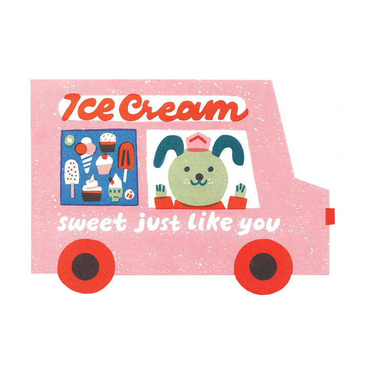 Ice Cream Van Shaped Card by The Printed Peanut — product view
