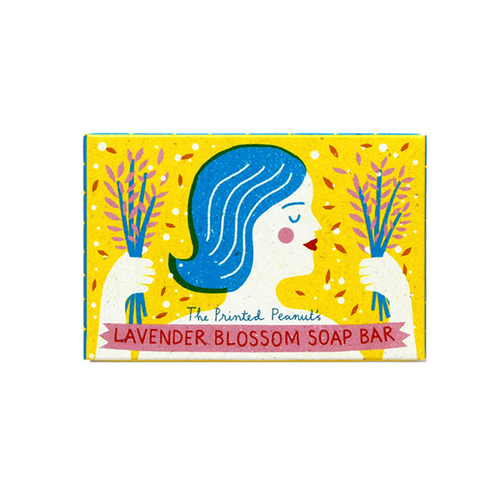 Lavender Blossom Natural Handmade Soap Bar by The Printed Peanut — product view
