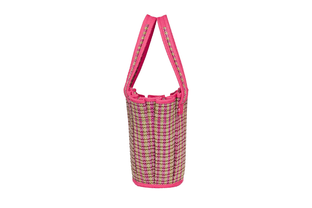 Camp Cove Mini Tropez Tote, narrow side profile and carry handles