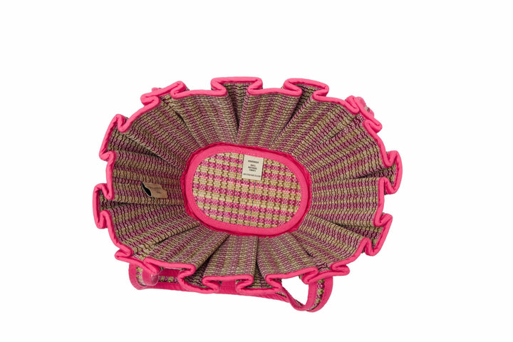 Camp Cove Mini Tropez Tote, top view with lining open