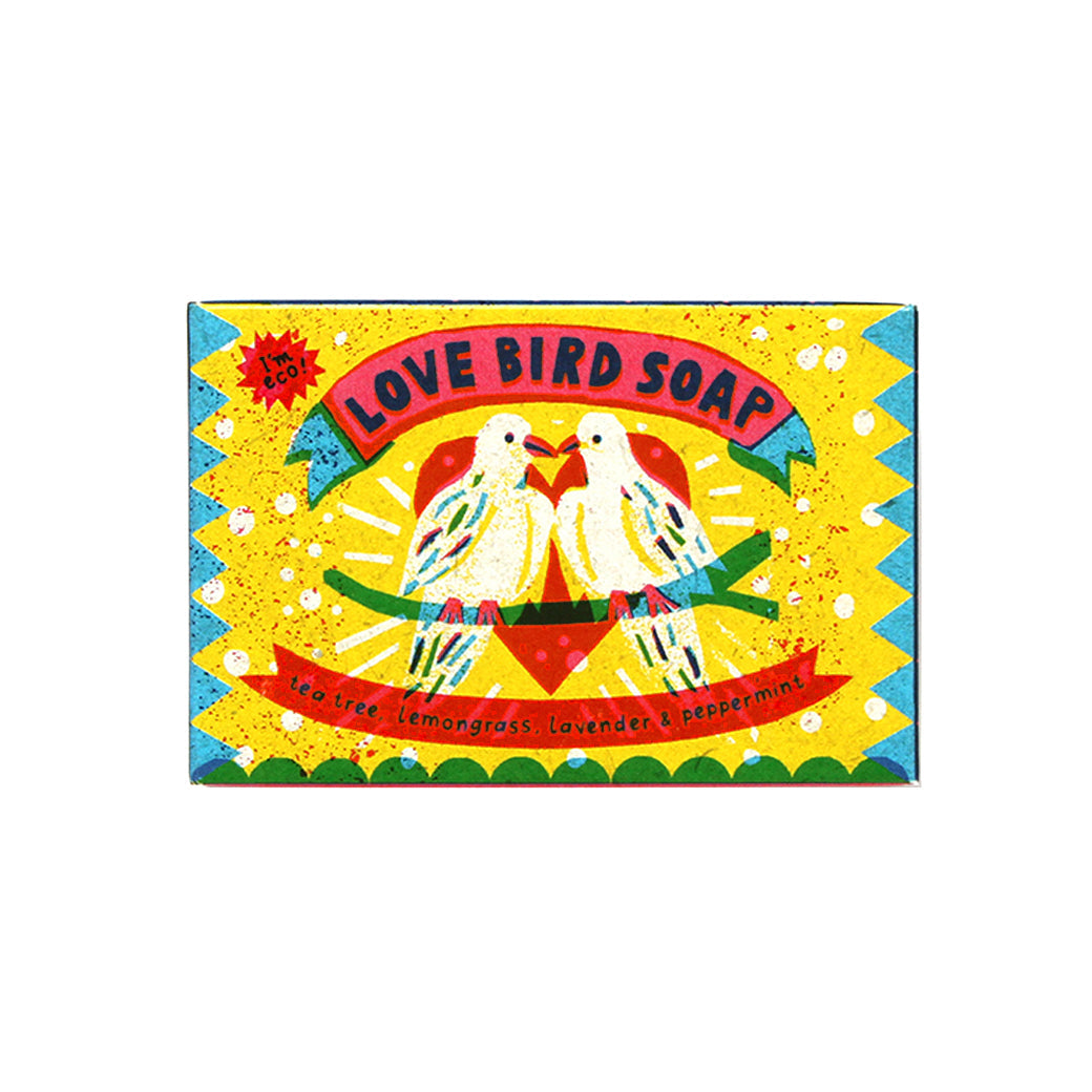 Love Bird Tea Tree, Lemongrass, Lavender & Peppermint Natural Handmade Soap Bar by The Printed Peanut — product view
